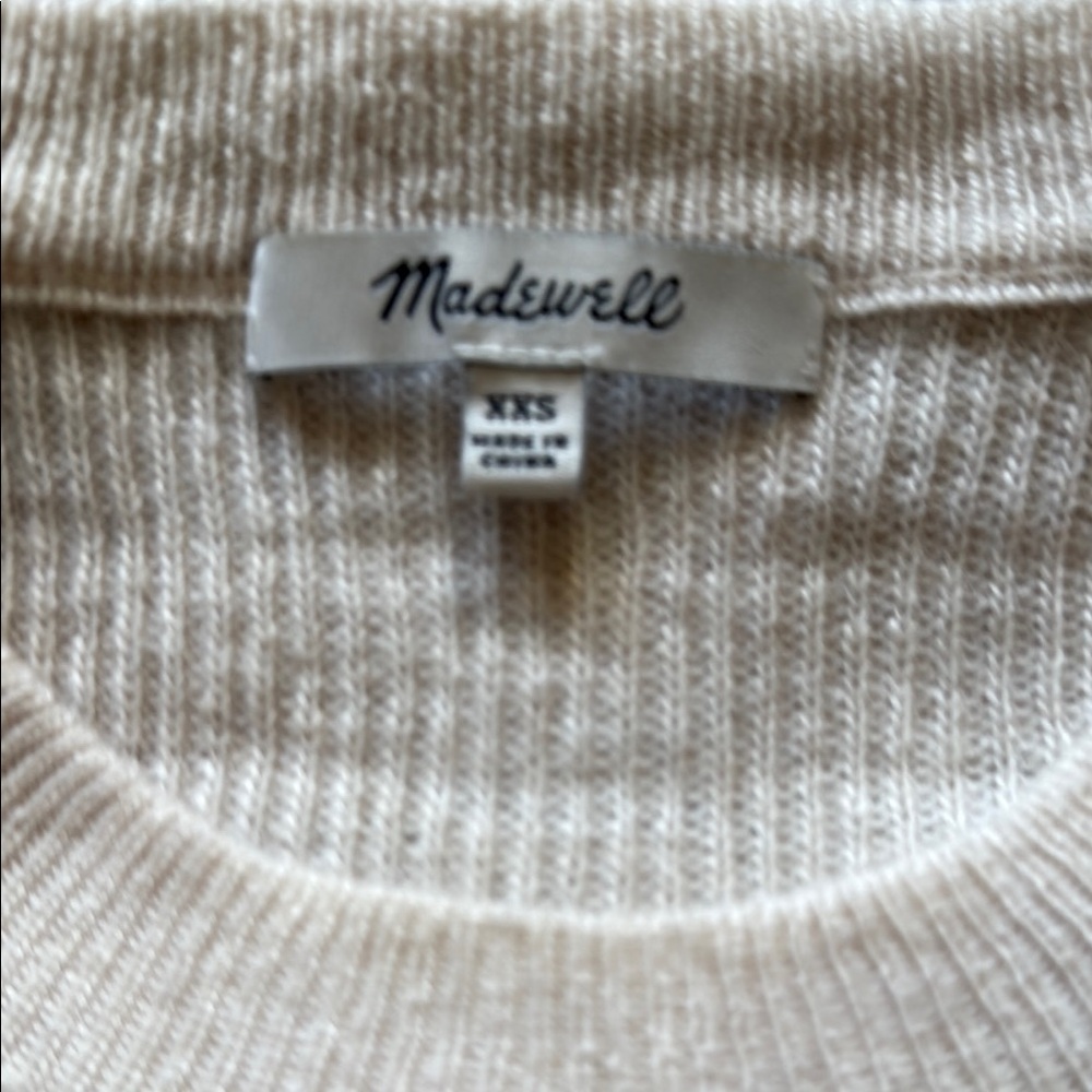 Madewell Ivory Ribbed Sweater - Picture 2 of 2